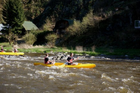 Canoeing on the River Sazava